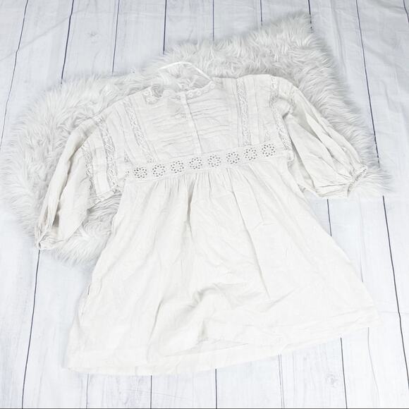 Free People Womens Azalea Lace Tunic in Ivory Balloon Sleeve‎ Size Small NEW - Picture 4 of 5